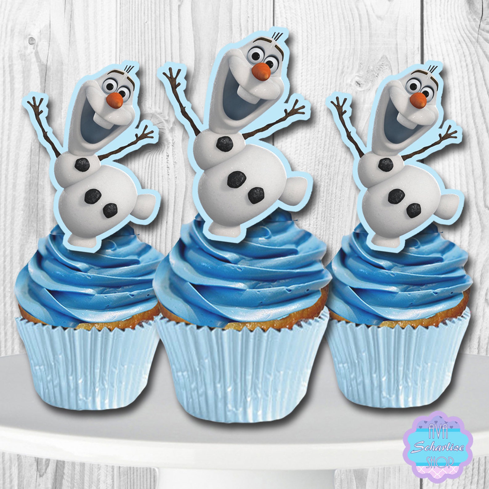 Disney Frozen OLAF Cupcake Toppers Cupcake Picks PRINTABLE Etsy