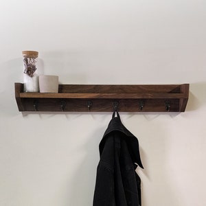 Walnut wall mounted coat rack sale