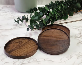 Walnut Minimalist Coasters for Dining and Tables.