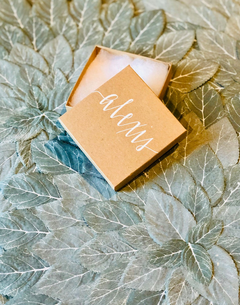 Small Personalized Gift Box Custom Brown Kraft Jewelry Gift Etsy