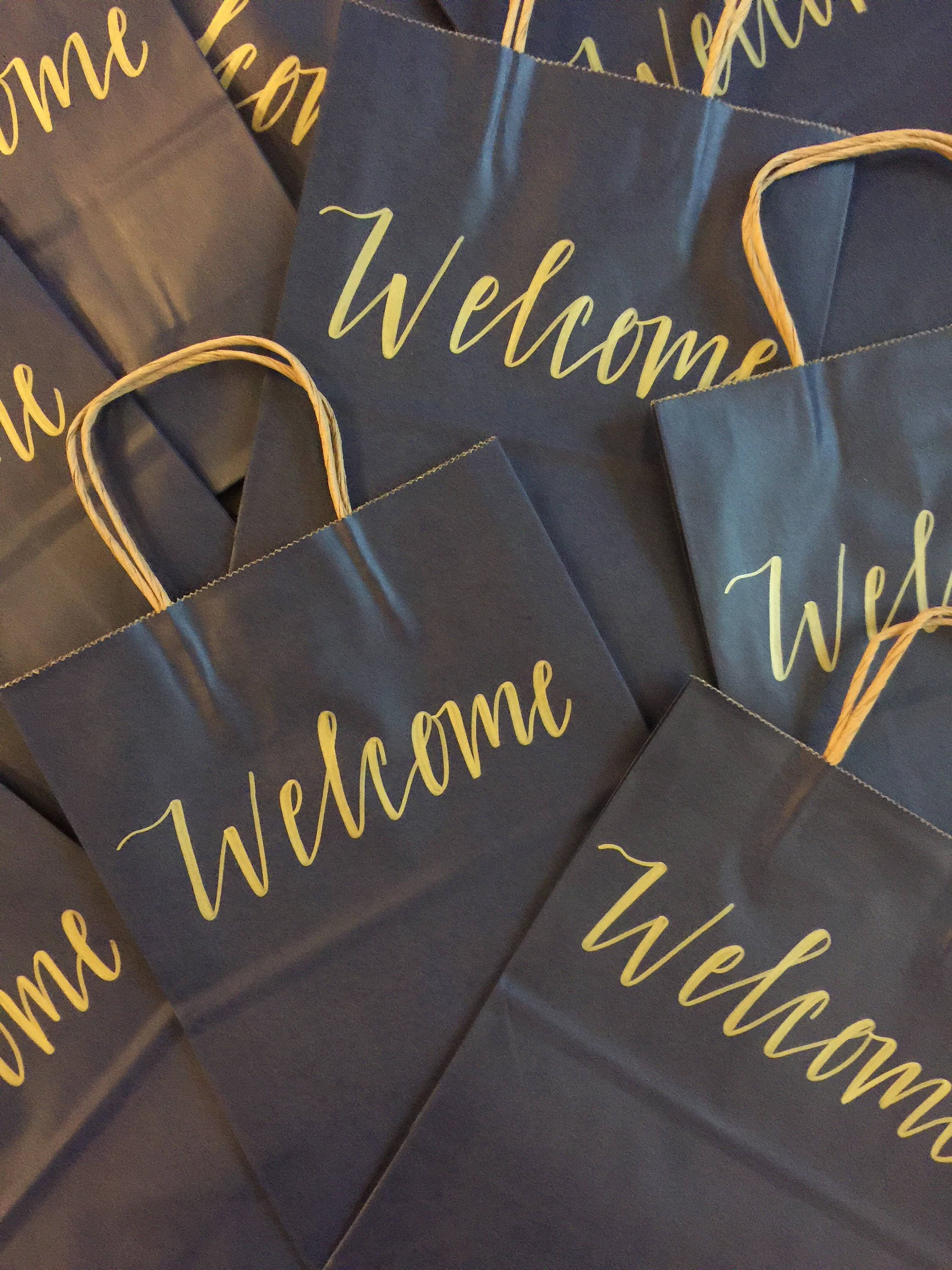 Wedding Bags SET OF 10 Hotel Gift Bags Personalized Etsy