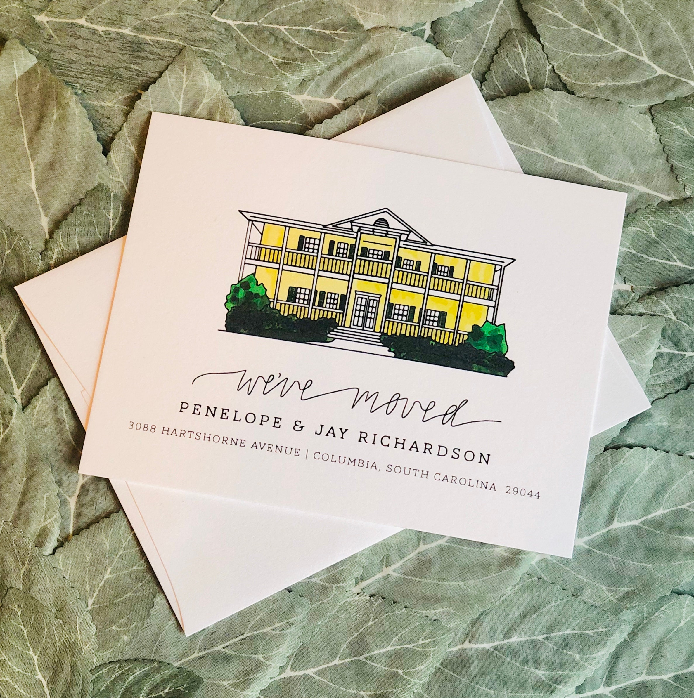 We've Moved Illustrated Moving Announcements Note Cards