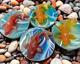 Kohakutou Candy Koi Fish Gorgeous food for gifts parties and weddings Round edible artwork delicious vegan candy