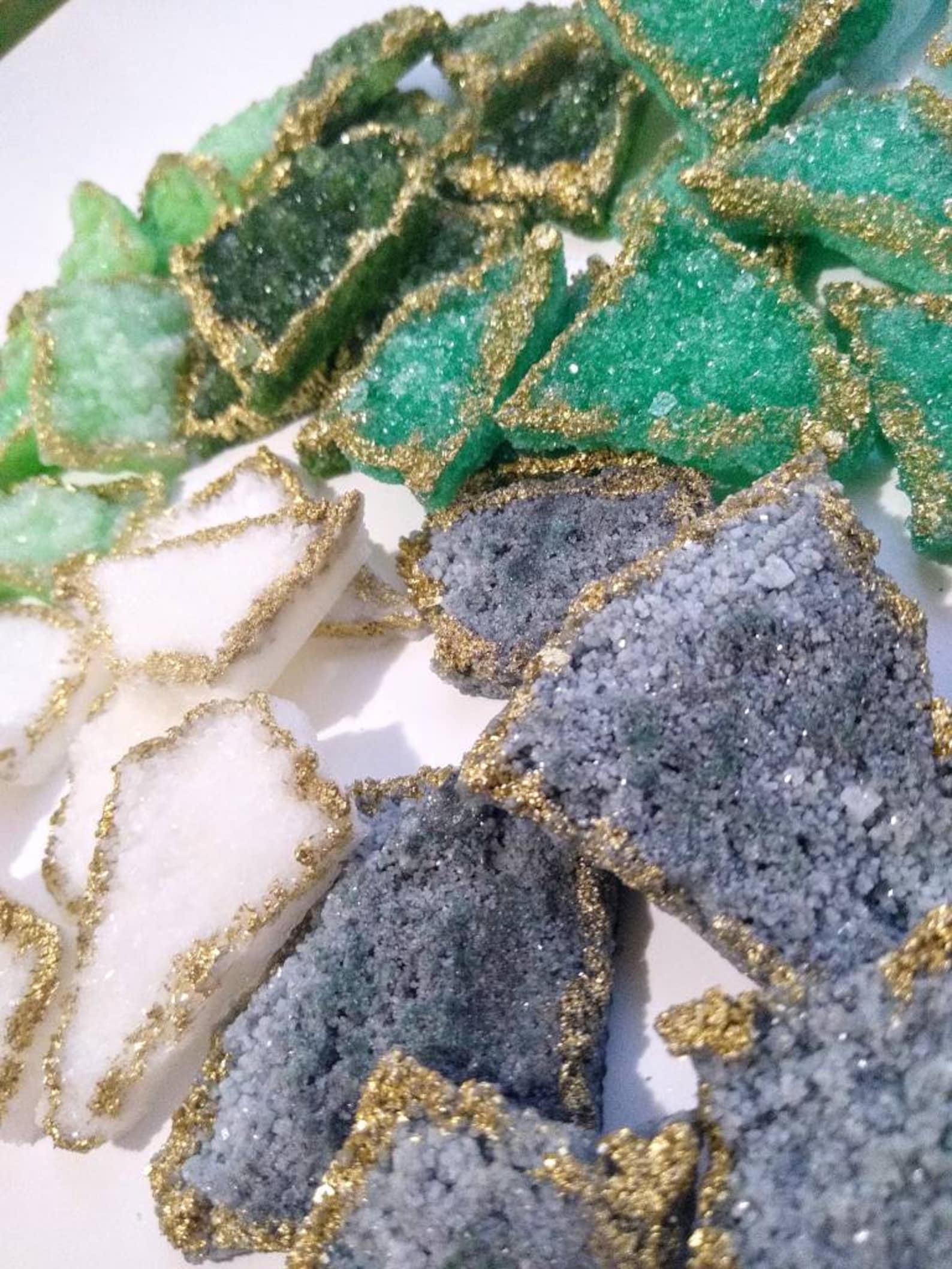 Edible Crystals Edible Geode Druzy Pure Sugar Created in a Etsy