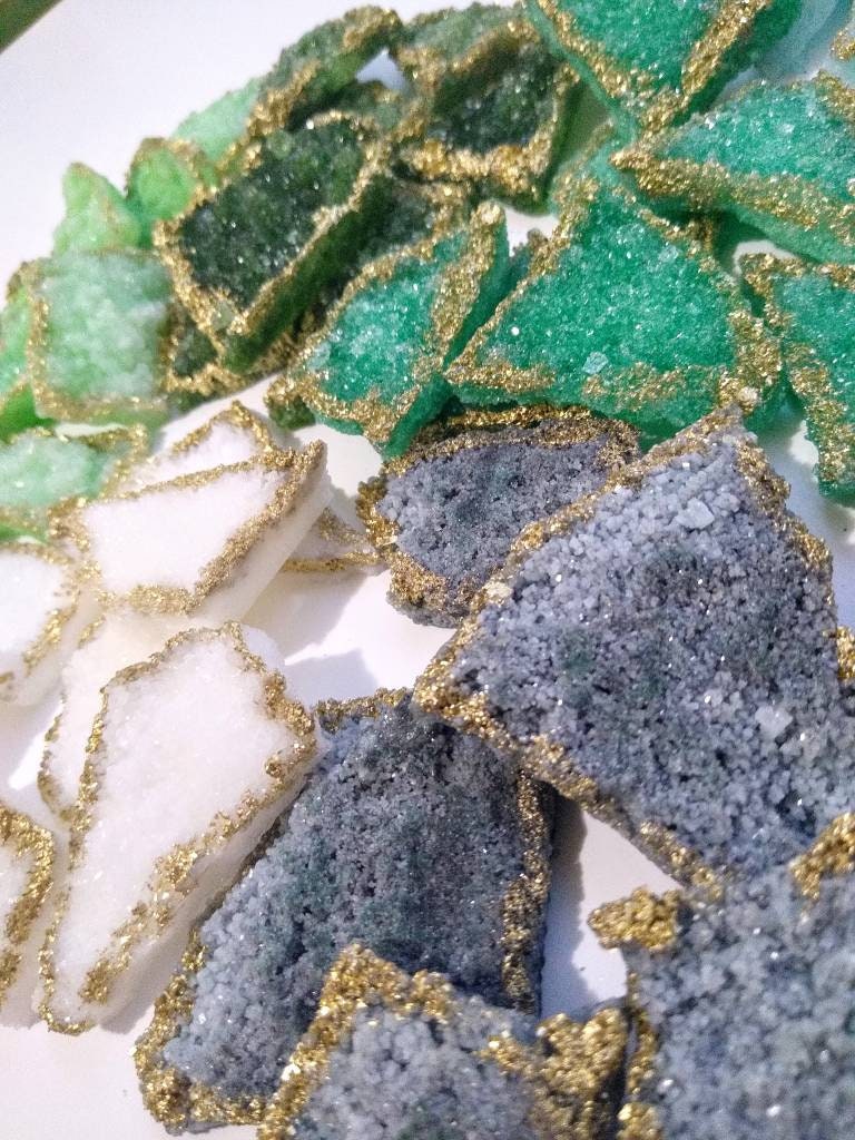 Edible Crystals Edible Geode Druzy Pure Sugar Created in a Etsy