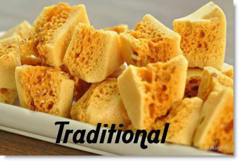 Honeycomb candy Traditional, Cinnamon, or Peanut Butter Plain or Chocolate dipped, Gluten free image 2