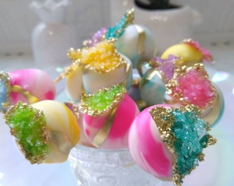 Gourmet Chocolate Truffles, Tropical Fruit Colors, Party Wedding Favors