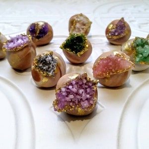 Gorgeous Chocolate Truffles Inspired by the Sedona Desert, Natural Geodes, Druzy, and Boho Neutral colors image 3