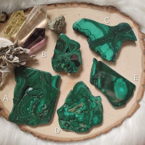 Malachite Polished Slices Slabs Congo