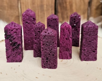 Honeycomb Ruby Towers UV-reaktiva, odlade, konstgjorda