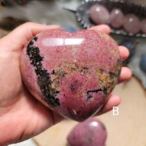 Large Puffy Rhodonite Hearts Brazil The Stone of Compassion 1 lb