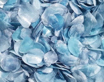 Indigo Blue Genuine Dyed Fish Scale 100g Natural Craft Supplies Jewelry Design Art Handmade Jewelry Making Pink Rose Flower Pastel Petals