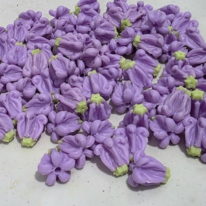 14mm Purple Crown Flower Clay Beads Calotropis Giantea Dahlia Hawaiian Lei Jewelry Making Garland DIY Handcraft Natural Craft Supplies