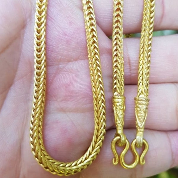 Collier en laiton pur, chaîne dorée pour pendentif, amulette, colliers à breloques de bouddha