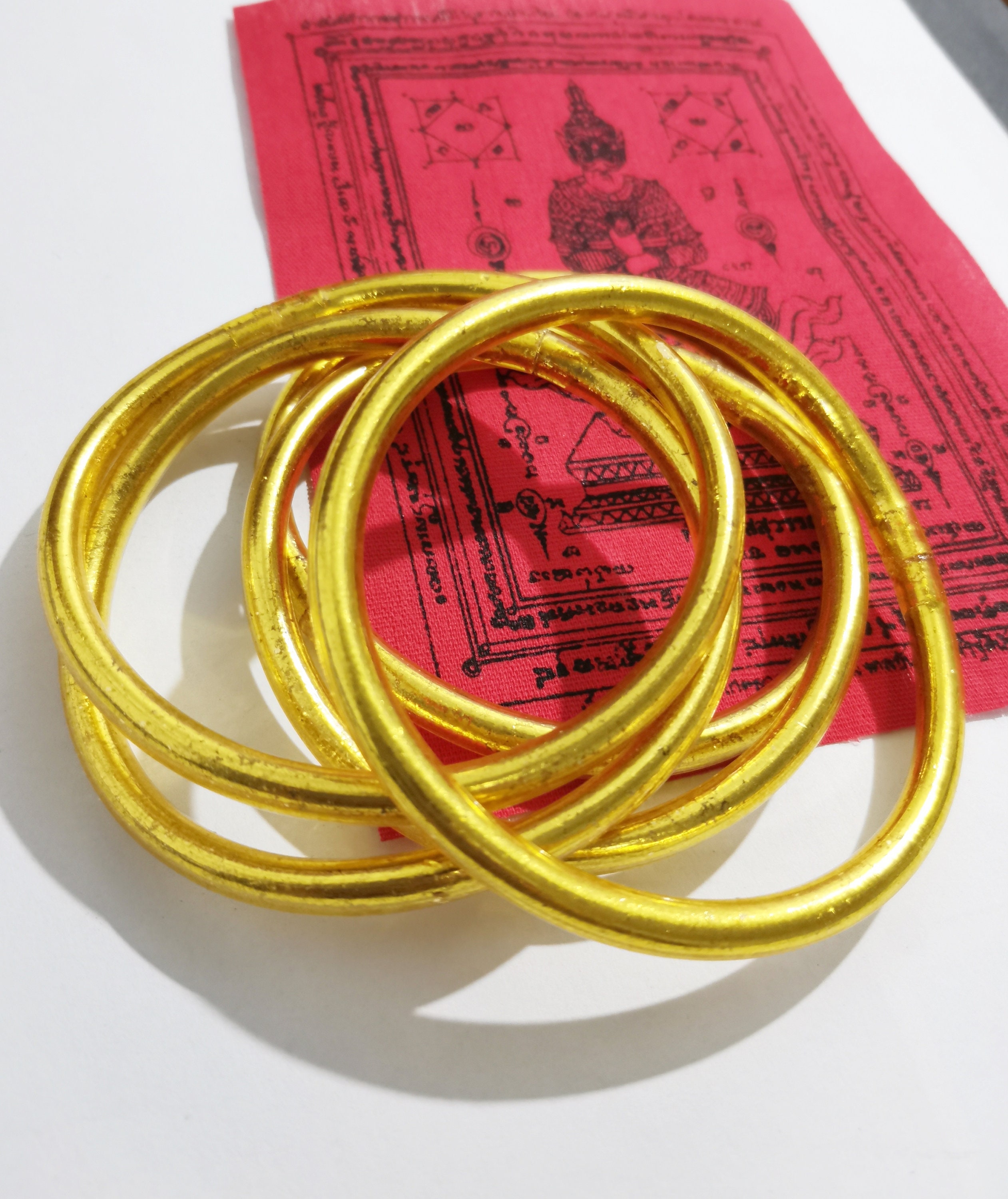 Original from Thai Bracelet 24k Gold Leaf Temple Bangles Bring Etsy