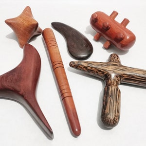 Set Thai Massage Wooden Stick Set Body Reflexology Natural Therapy Headache Muscle Relaxing Tools Blood Circulation Stress Relief Best Gift