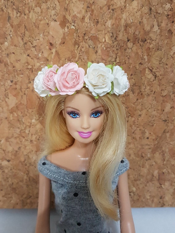 peach barbie doll