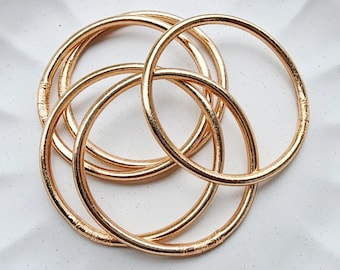 Original Thai Rose Gold Bracelet Temple Bangle Buddhist Bring Love Happiness Prosperity Wealth Health Blessed Charm Amulet Yoga Wrist Stack