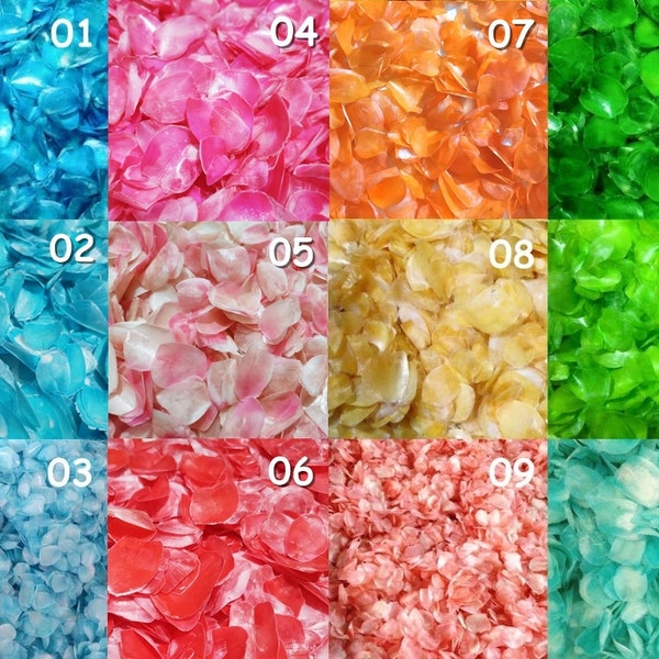 Escala de pescado teñida genuina 100 g Suministros de artesanía natural Mosaico Diseño de joyería Arte Pétalos de flores hechos a mano Rosa Blanco Rosa Azul Verde Negro Rojo