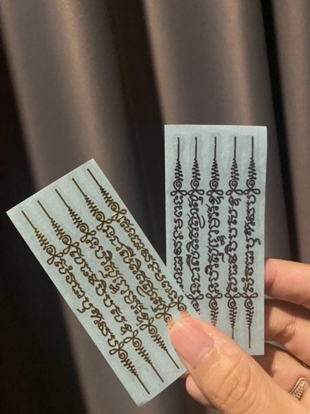 Yant 5 Rows Sticker 5 Taw Mobile Case Car Talisman Thai Amulet Temple