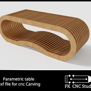 Parametric table design - dxf files for cnc machine cutting