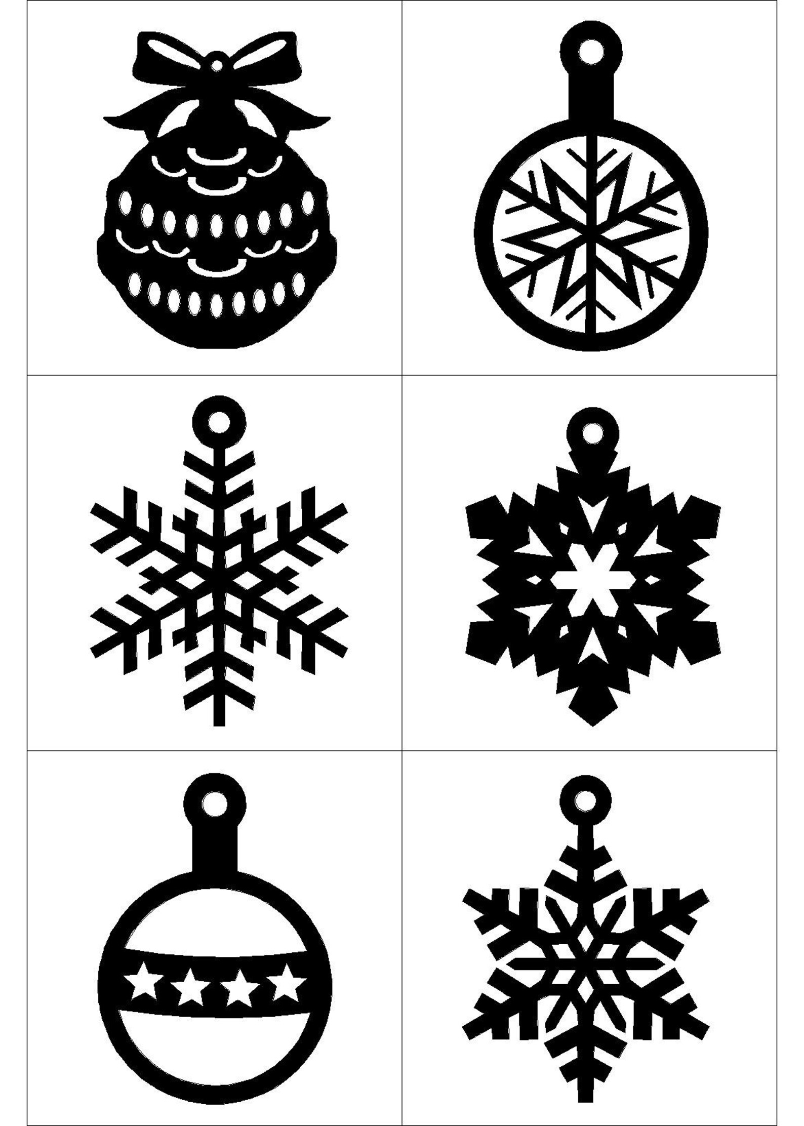 18 christmas ornaments for Laser DXF files | Etsy