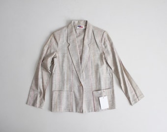 pastel stripe jacket | flax blazer | striped blazer