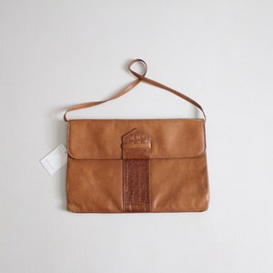 XL leather clutch | tan leather bag | leather envelope purse