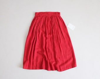 red midi skrit | full red skirt | youth/XXS skirt