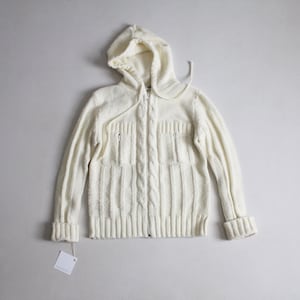 zip up sweater | cream hooded sweater | cream sweater jacket