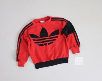 sudadera Adidas vintage / sudadera 3/4T para niños / logotipo de trébol de Adidas