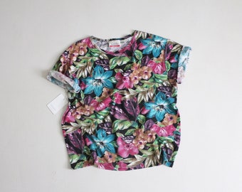 top floral botánico / camiseta floral / camiseta floral de los 90