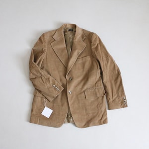 men&#39;s corduroy sport coat | vintage 1970&#39;s suit | tan corduroy jacket