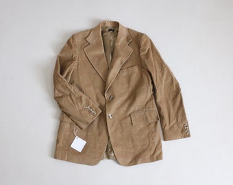 men's corduroy sport coat | vintage 1970's suit | tan corduroy jacket