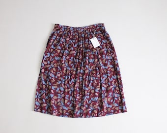 plum floral skirt | full floral skirt | purple floral print