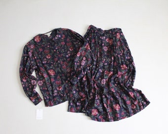 two piece dress | matching top & skirt | blouse and skirt set