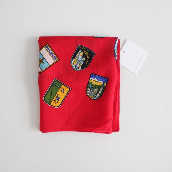 Italian souvenir scarf | Italian crest print | Italy travel scarf