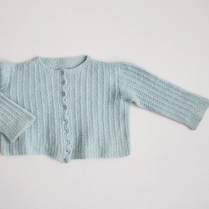 50s infant sweater | pastel blue sweater | newborn sweater