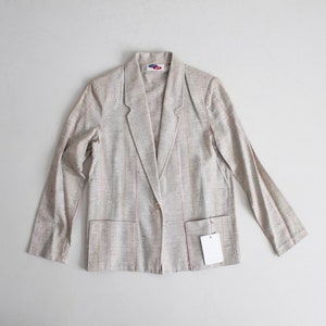 pastel stripe jacket | flax blazer | striped blazer