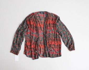 slouchy floral jacket | ethnic print jacket | 90s slouchy blazer