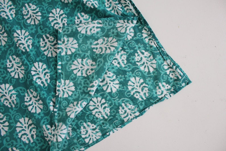 indian tunic teal tunic dress floral cotton tunic