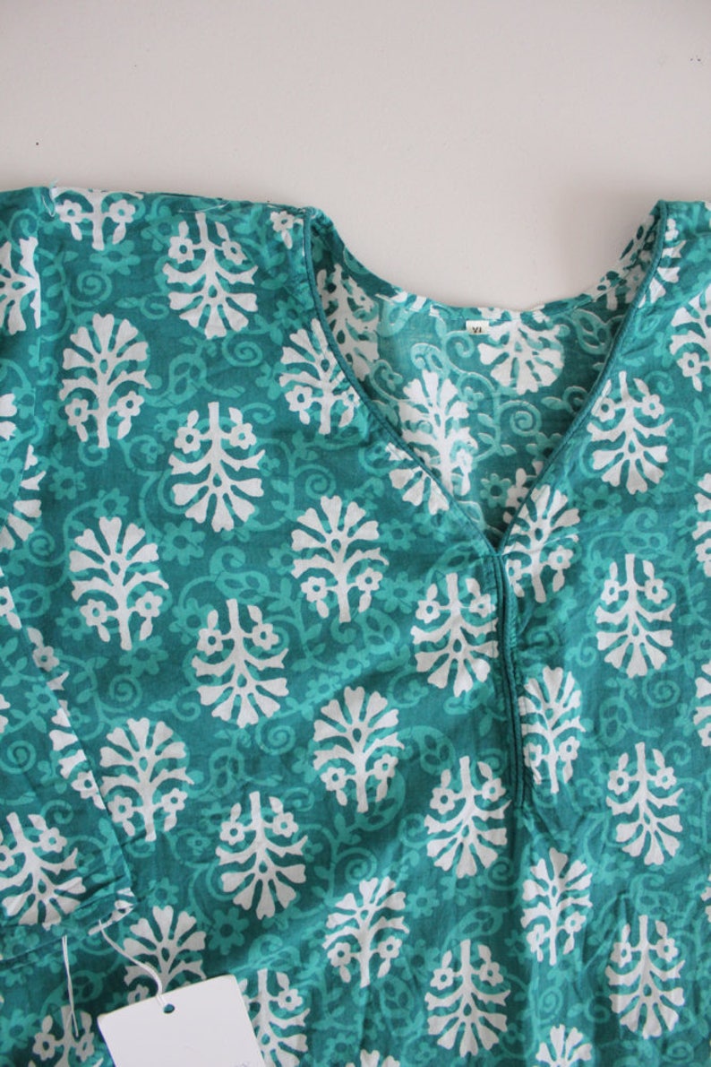 indian tunic teal tunic dress floral cotton tunic