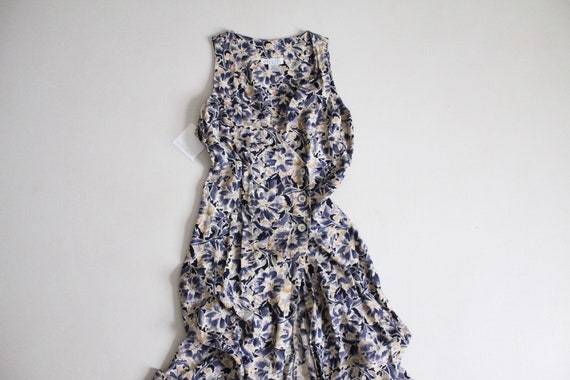 blue floral dress | 1990's floral dress | floral … - image 3
