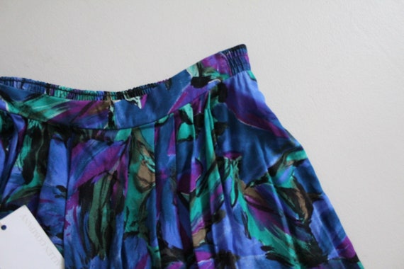 blue floral skirt | full floral skirt | painted b… - image 3