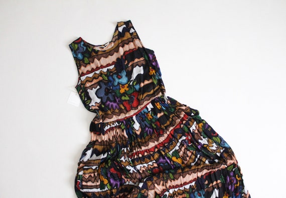 bold floral dress | floral gauze dress | pop art d