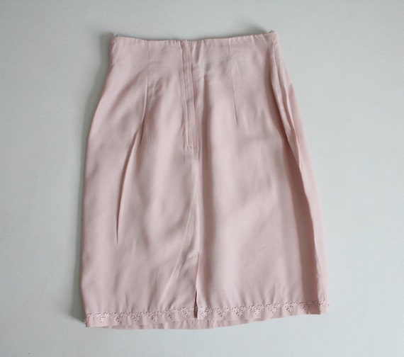 solid pink pencil skirt | 90s pencil skirt | pink… - image 6