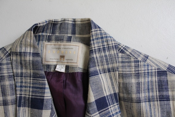 longline plaid blazer | 1990's plaid jacket | lon… - image 4