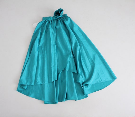 turquoise party skirt | full blue skirt | shiny m… - image 2