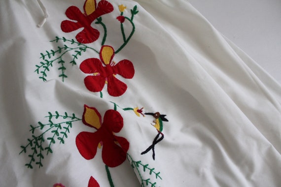 floral circle skirt | full wrap skirt | red flora… - image 2