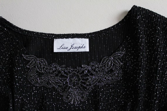 glitter black blouse